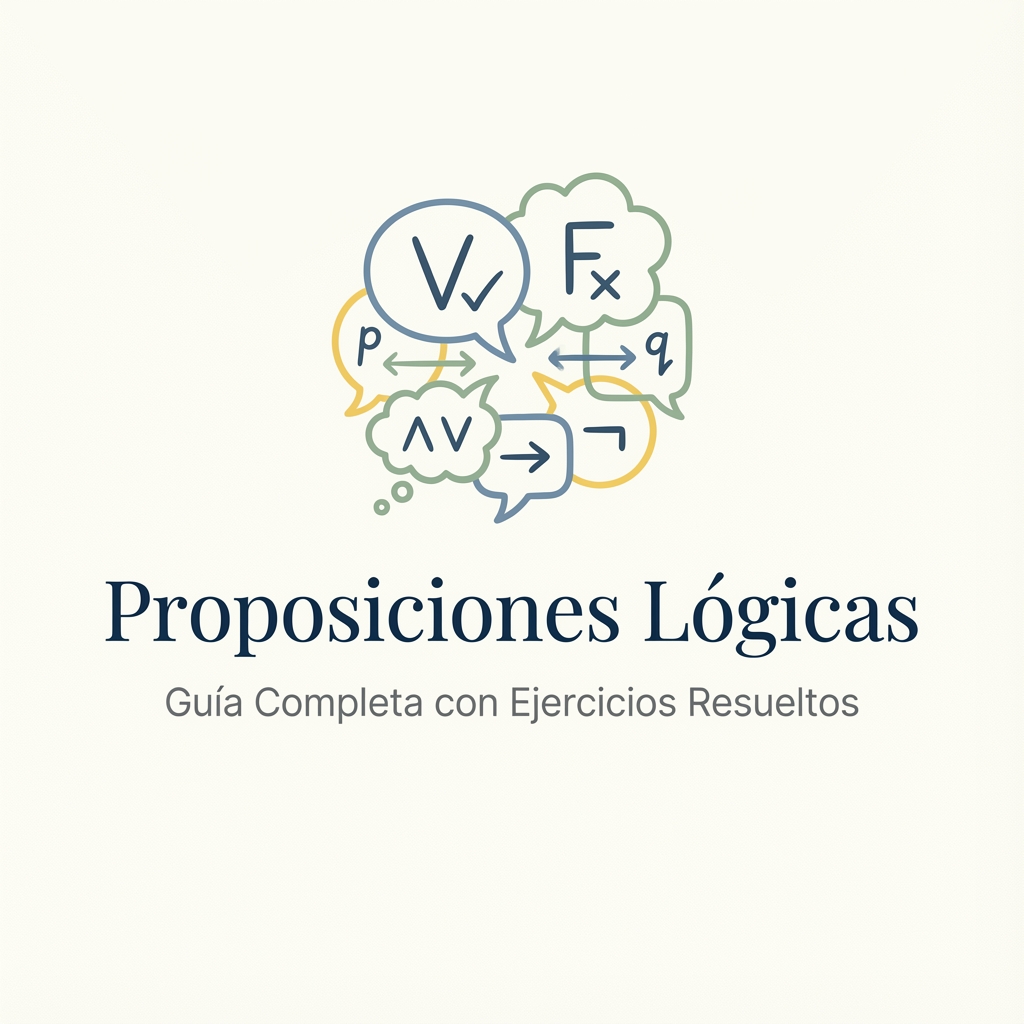 Portada sobre ¿Qué es una proposición lógica? - Variables p y q con valores de verdad V y F mostradas en la imagen